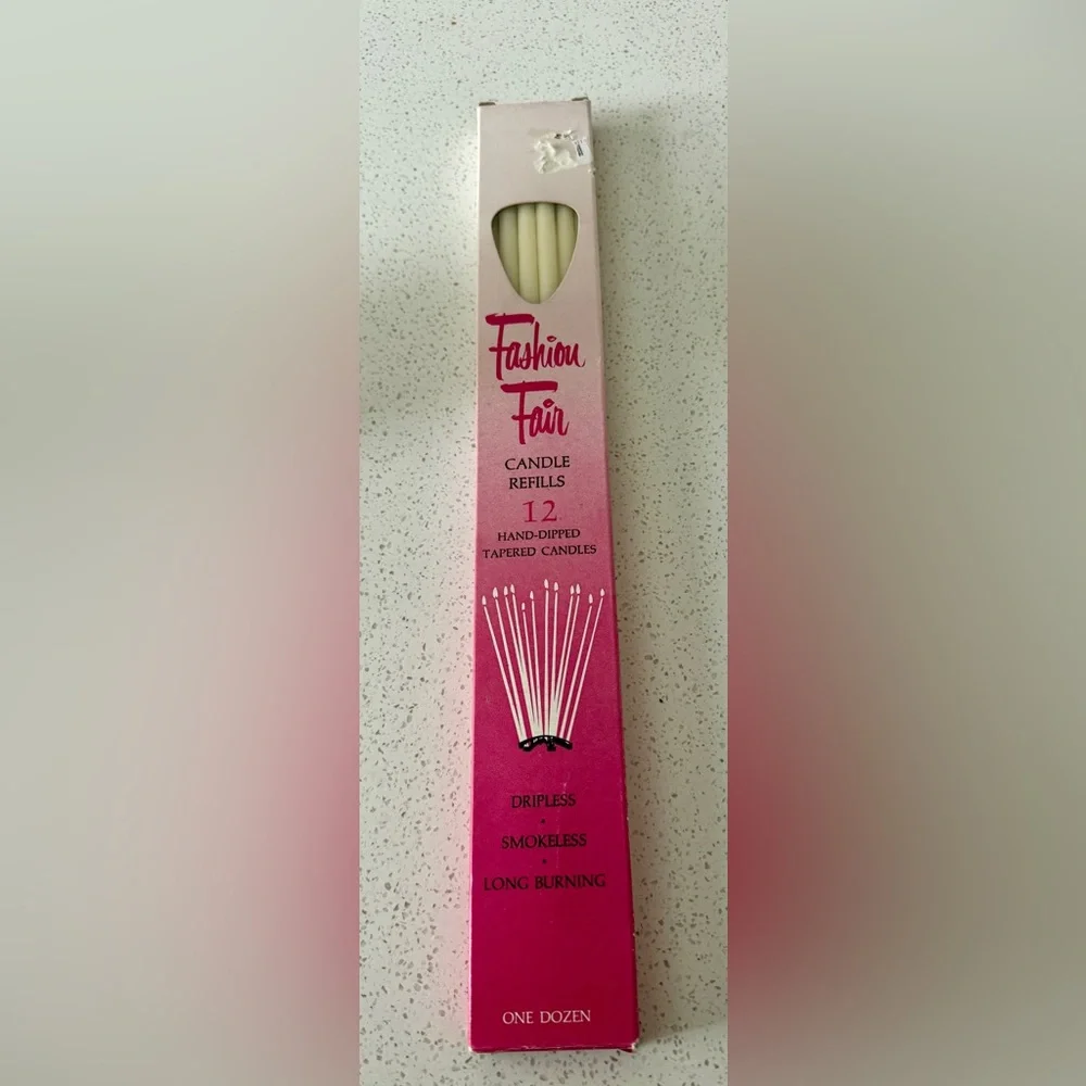 Vintage Fashion Flair Ivory Tapered Candles, set of 12